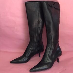 Vintage Gucci Black Leather Boots
